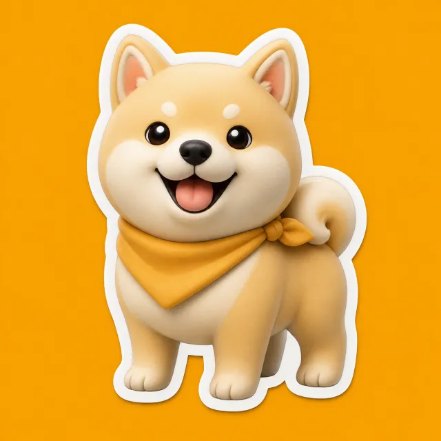 Shiba Inu collectible sticker